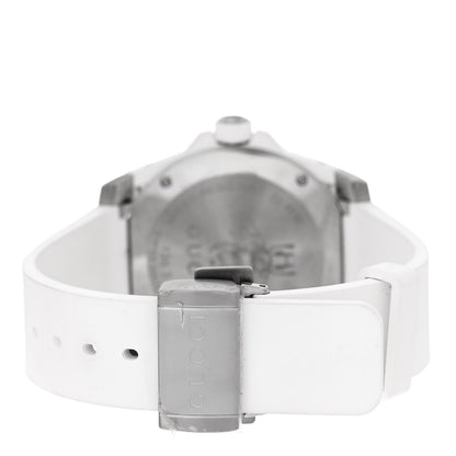 Gucci Stainless Steel Rubber 40mm Dive Quartz Watch White 3 of 5