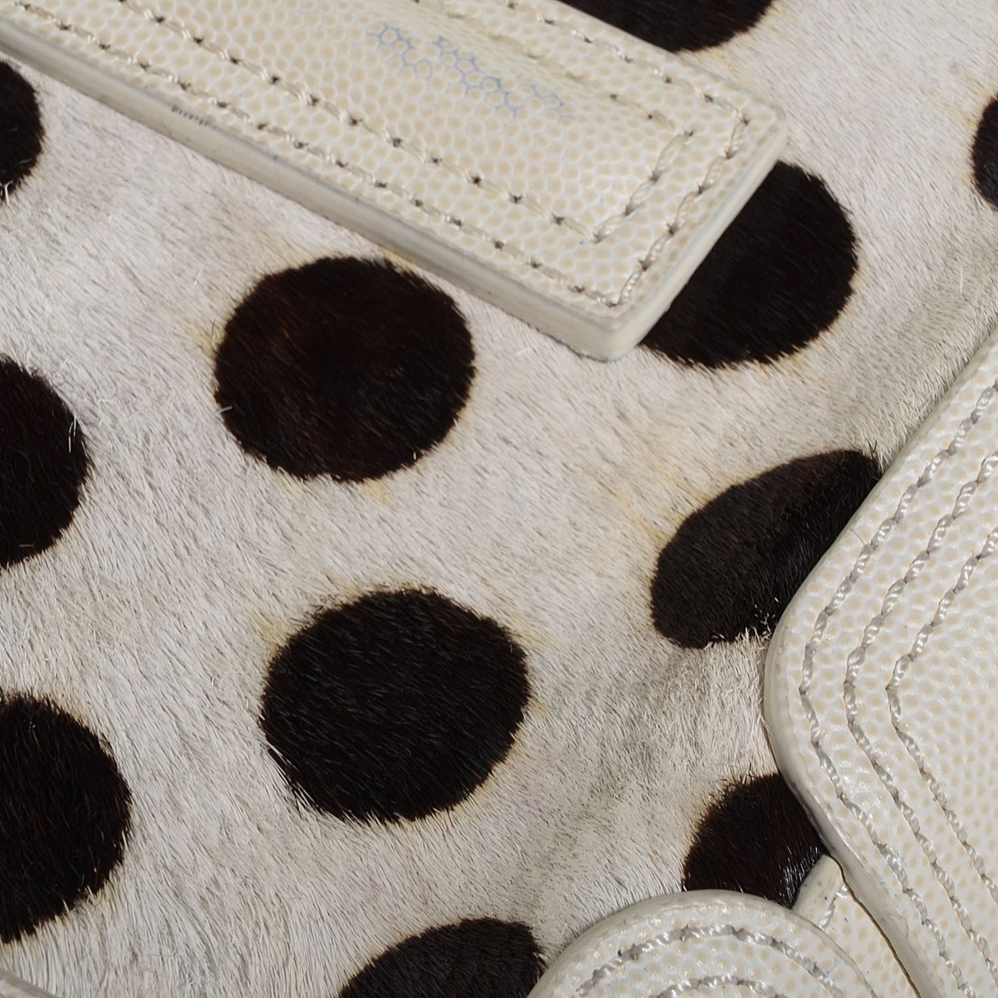 3.1 Calf Hair Polka Dot Mini Pashli Satchel Black