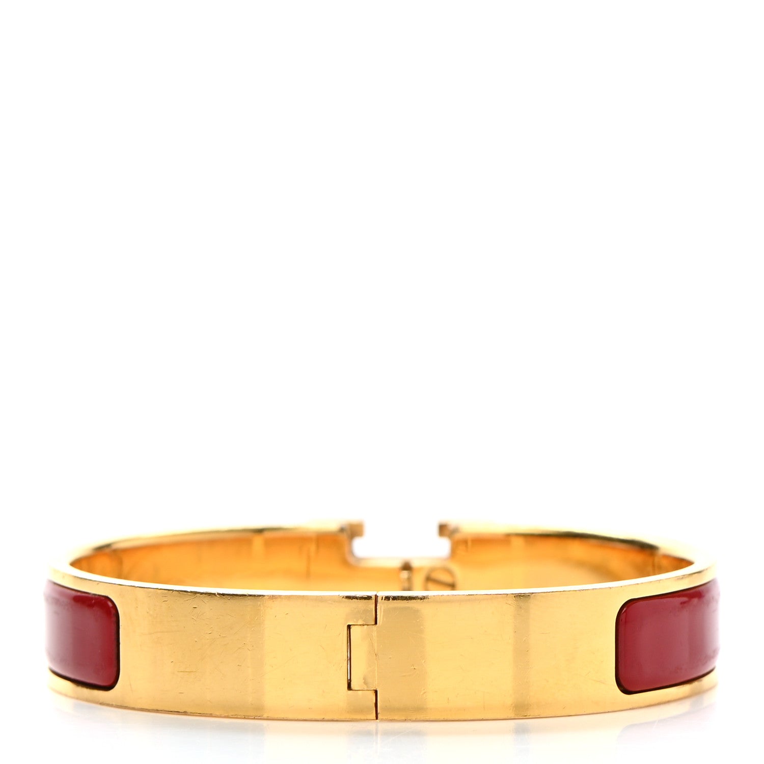 Hermes Enamel Narrow Clic Clac H Bracelet PM Red 3 of 7
