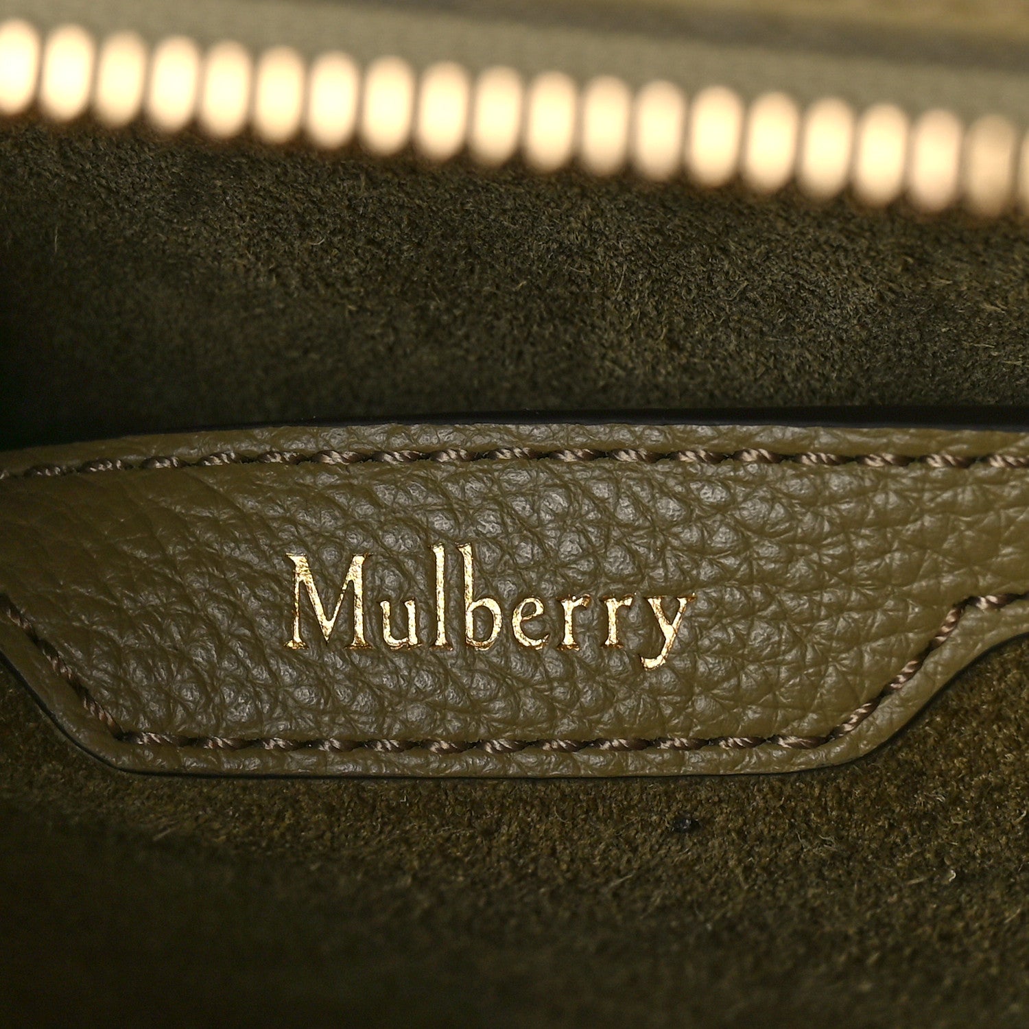 Mulberry Small Classic Grain Mini Zipped Bayswater Green 6 of 8