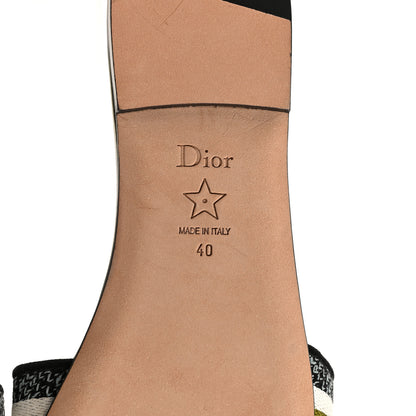 Christian Dior Canvas Tie Dye Embroidered Dway Mules Slide Sandals 40 Green Multicolor 6 of 8