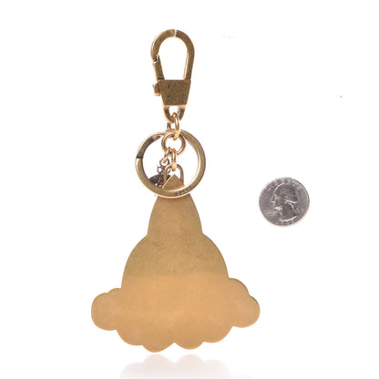 Gucci Brass GG Supreme Rocketship Key Chain 2 of 3