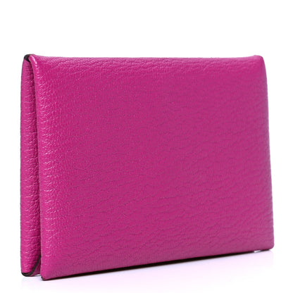 Hermes Chevre Mysore Calvi Card Case Rose Pourpre 2 of 4