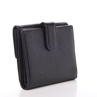 Chanel Caviar Timeless CC Compact French Wallet Black 3 of 11