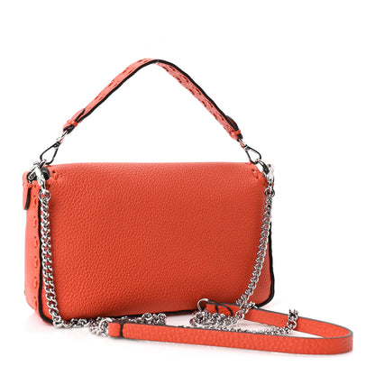 Fendi Cuoio Roma Sellerissima Nappa Sintetica Tape Stitch Mini Baguette Fox 3 of 10