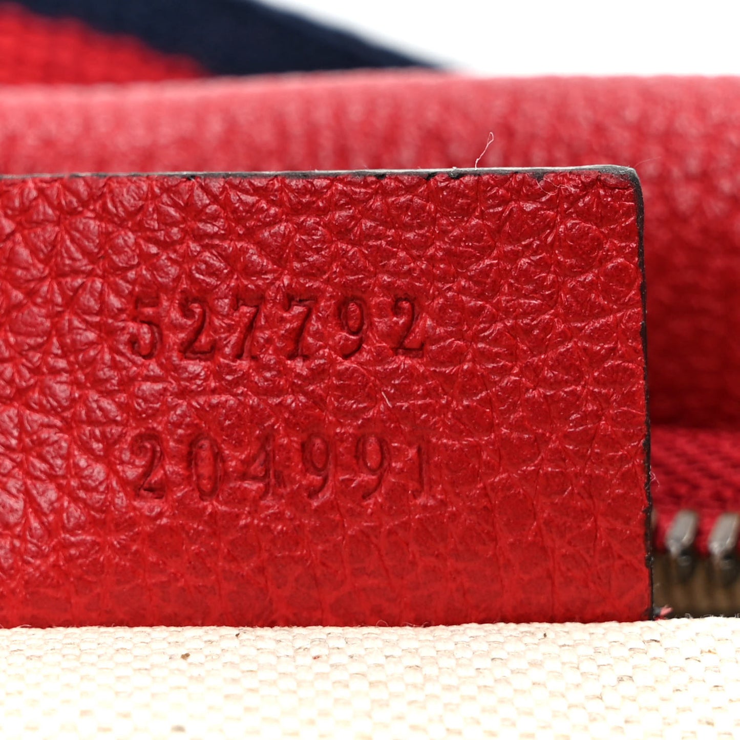 Grained Calfskin Small Logo Belt Bag Hibiscus Red