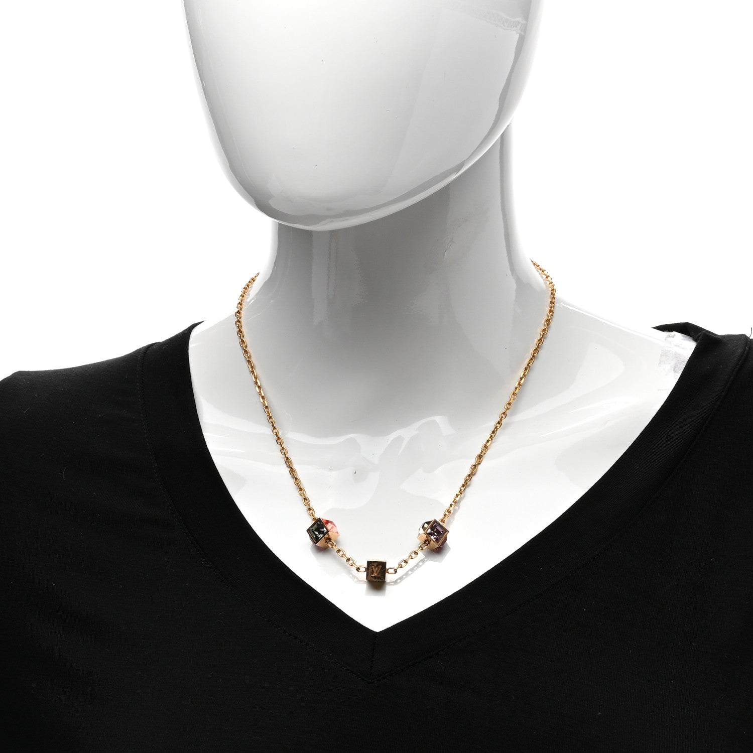 Louis Vuitton Swarovski Gamble Short Necklace Rose Gold 2 of 4
