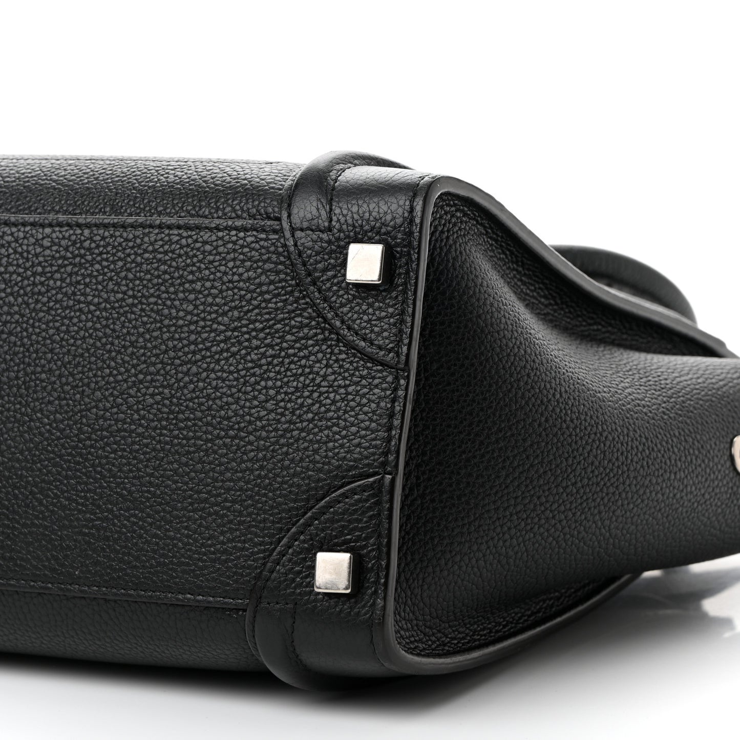 Drummed Calfskin Micro Luggage Black