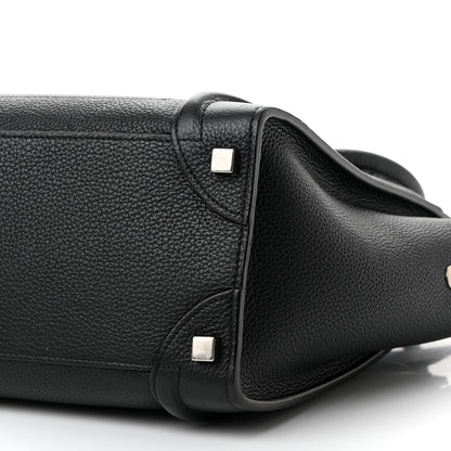 Celine Drummed Calfskin Micro Luggage Black 9 of 9