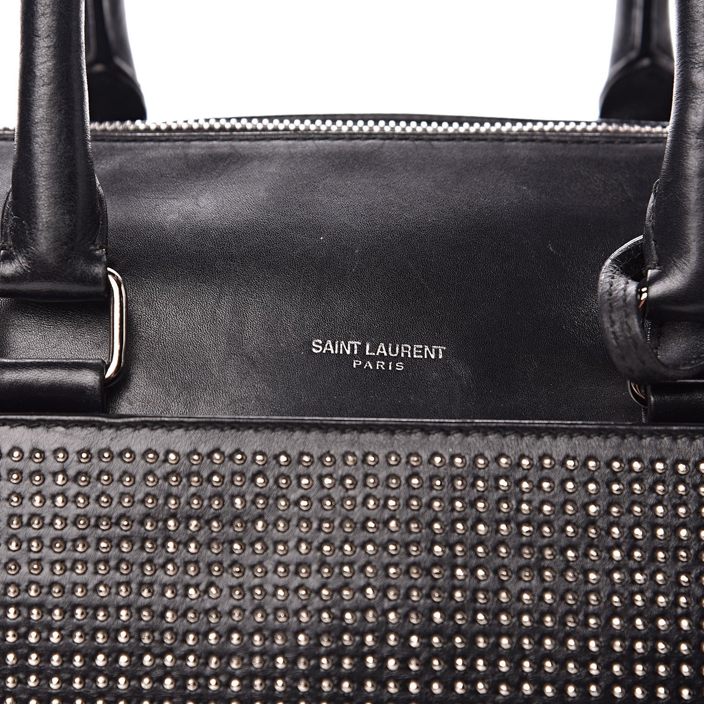 Calfskin Studded Classic Duffle 6 Black