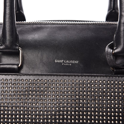 Saint Laurent Calfskin Studded Classic Duffle 6 Black 15 of 17