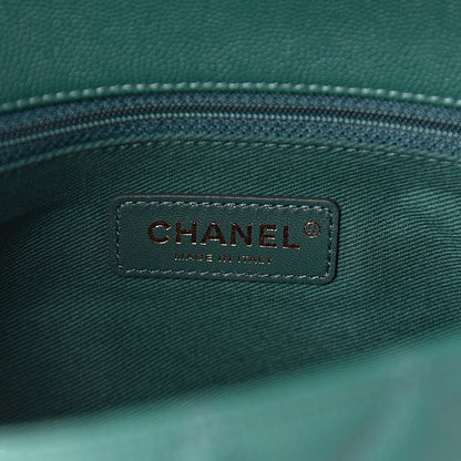 Chanel Caviar Quilted Small Coco Handle Flap Green 6 of 10