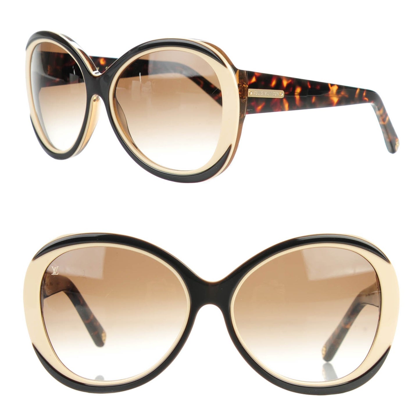 Acetate Tri-Color Angelica Sunglasses Z0519W Black White
