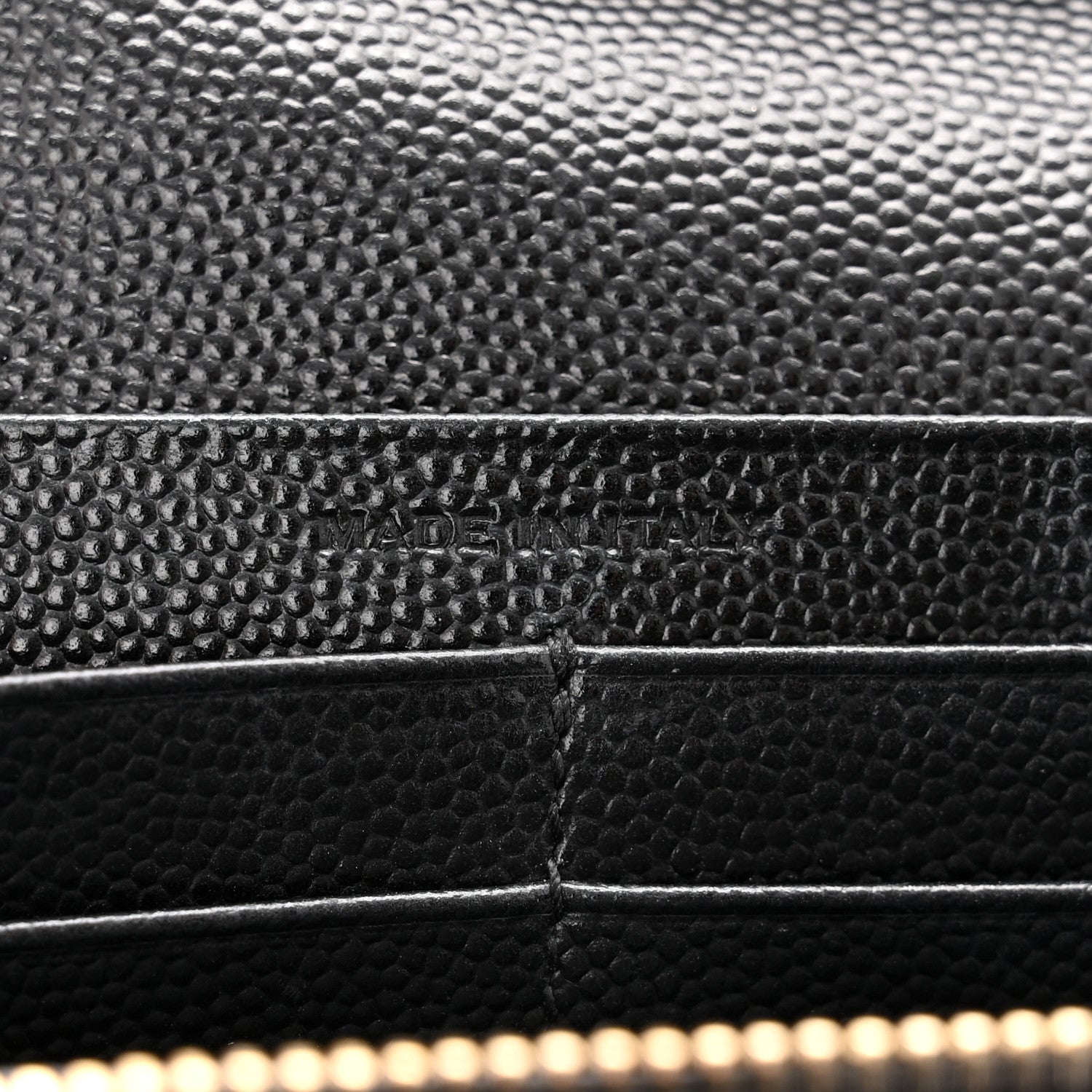 Saint Laurent Grain De Poudre Matelasse Chevron Monogram Chain Wallet Black 7 of 10