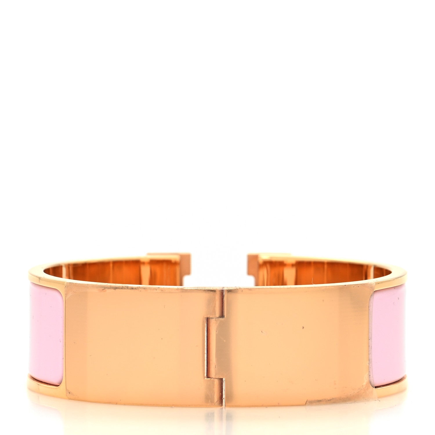 Hermes Enamel Wide Clic Clac H Bracelet PM Rose Dragee 3 of 5
