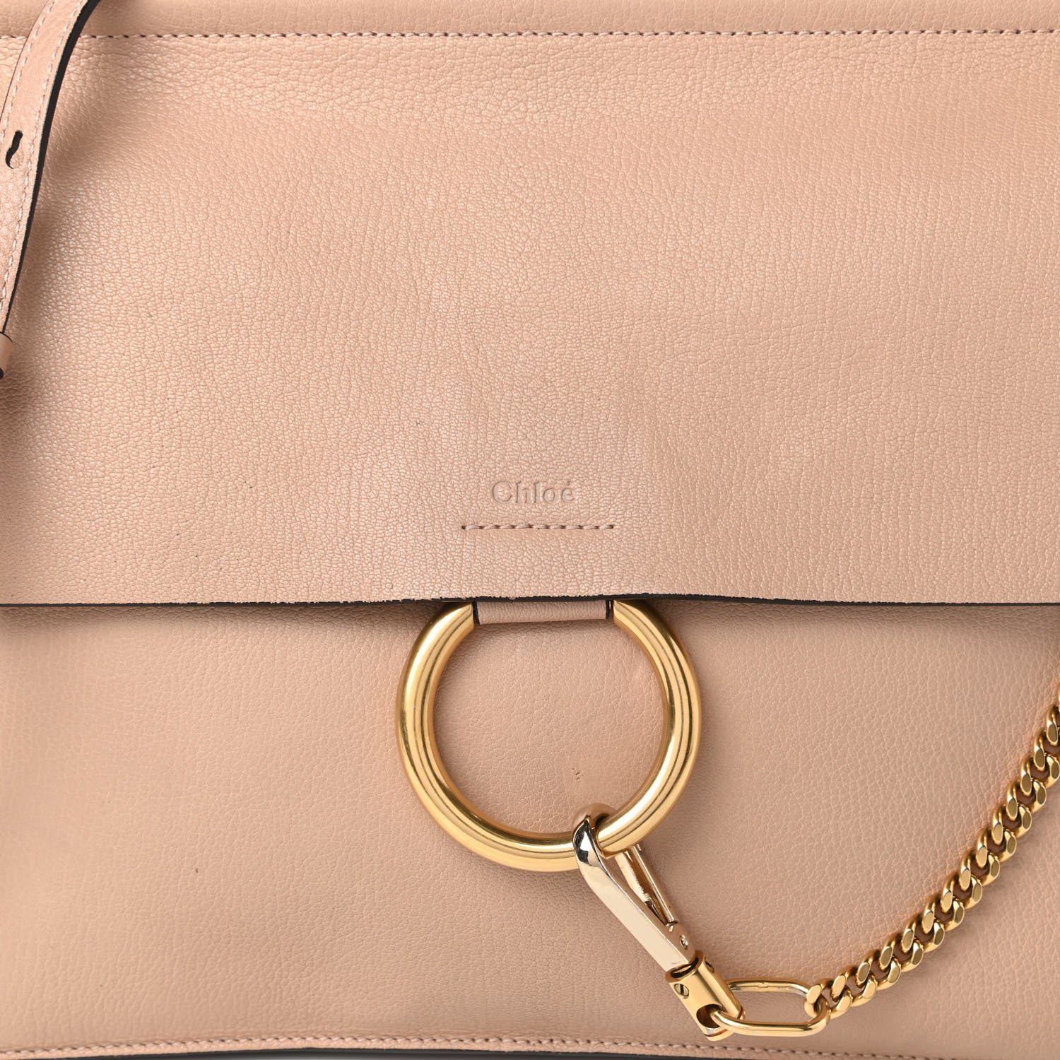 Chloe Goatskin Medium Faye Shoulder Bag Biscotti Beige 10 of 11
