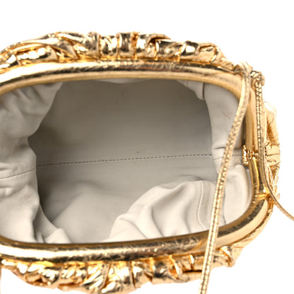 Bottega Veneta Metallic Crinkled Lambskin The Mini Pouch Oro 5 of 10