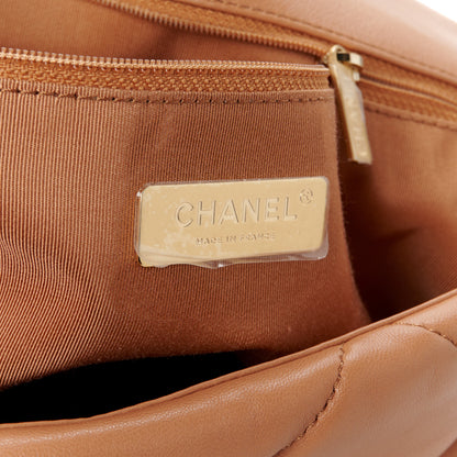 Chanel Lambskin Quilted Maxi Chanel 19 Flap Brown 6 of 10