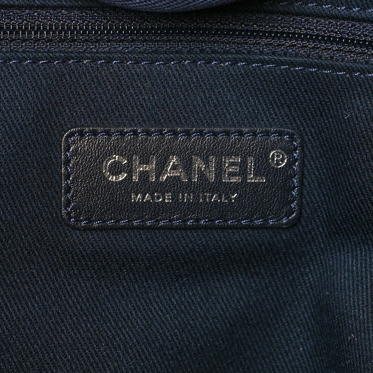 Chanel Denim Medium Deauville Tote Dark Blue 6 of 12
