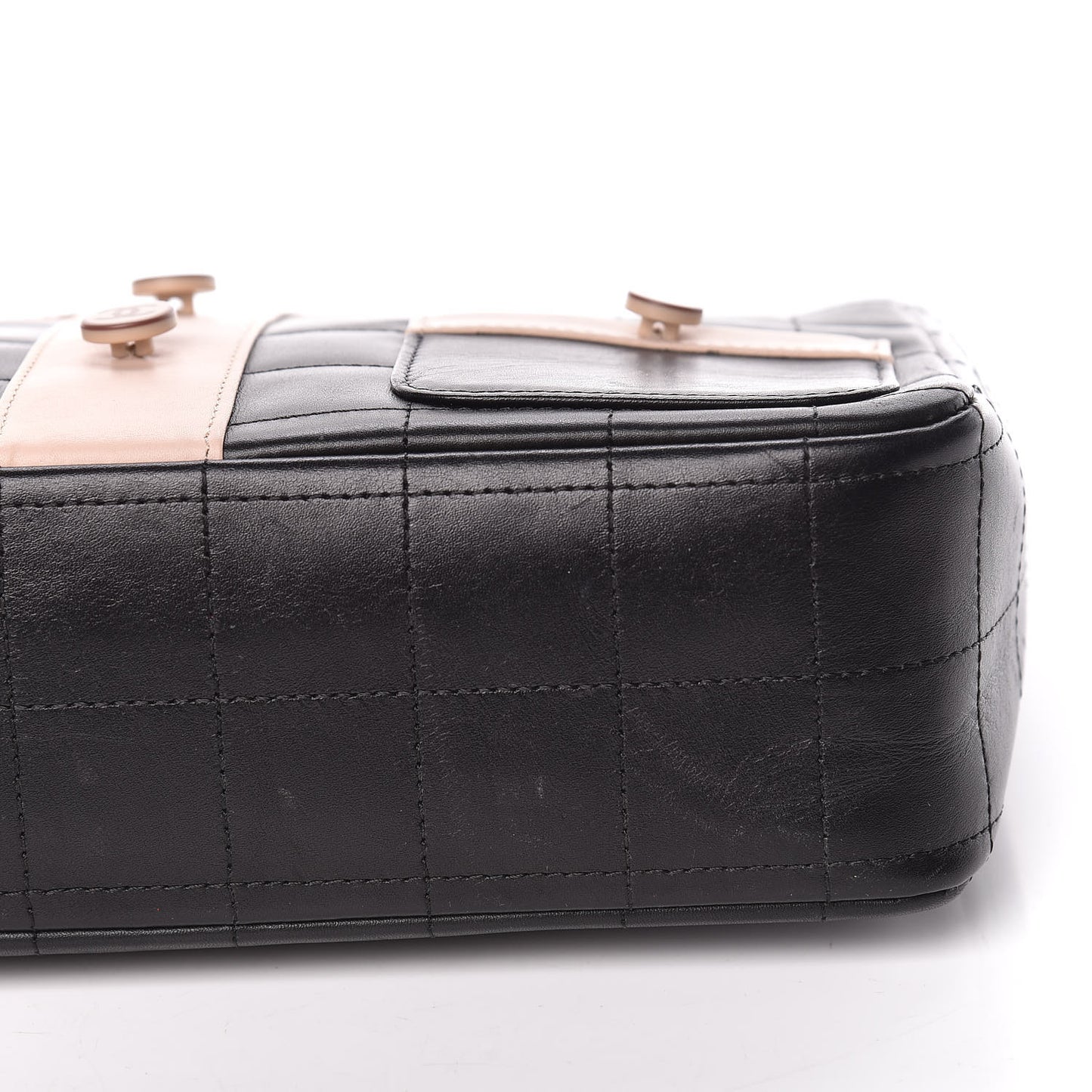 Calfskin Quilted Small Girl Shoulder Bag Black