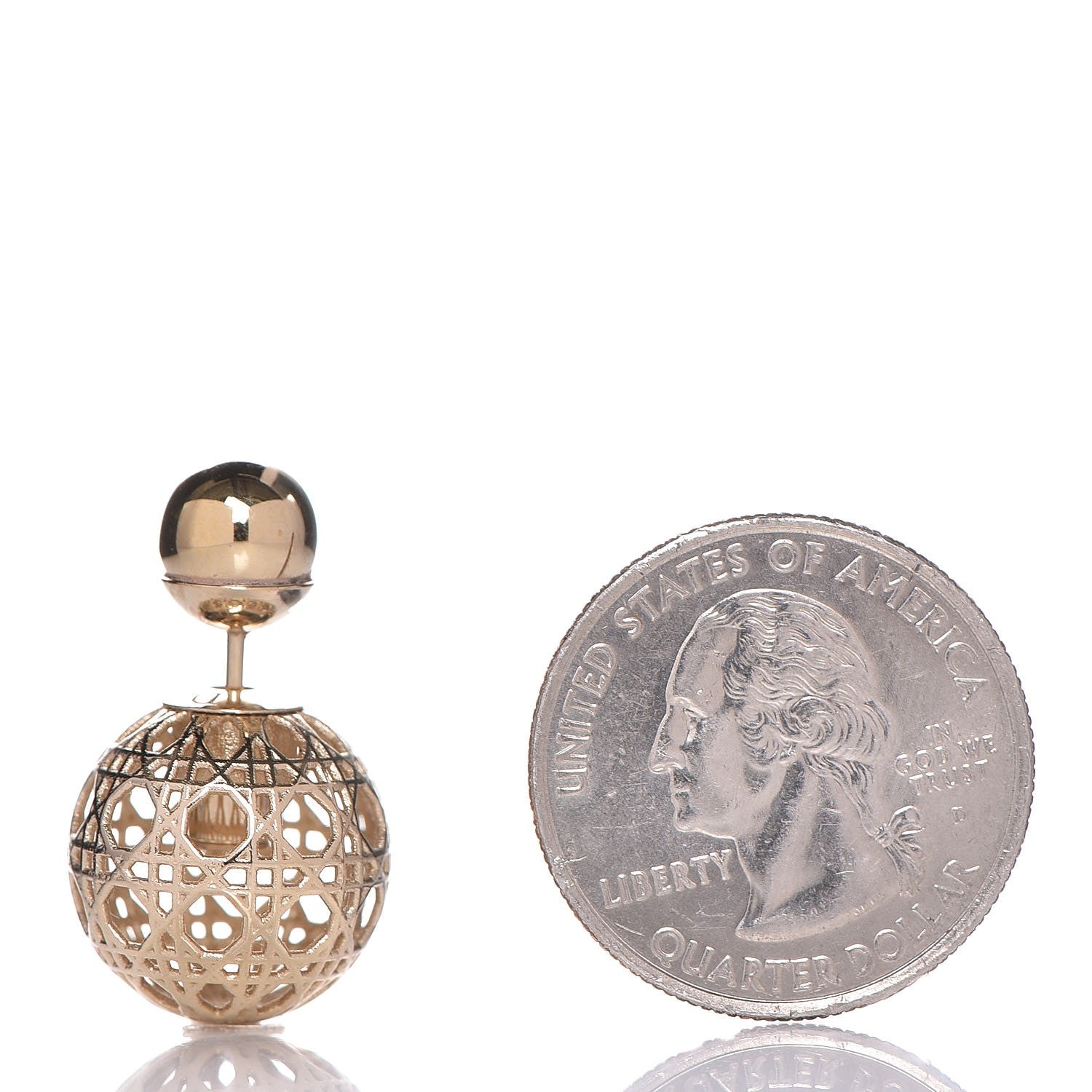 Christian Dior Cannage Mise En Dior Tribal Earrings Gold 2 of 5