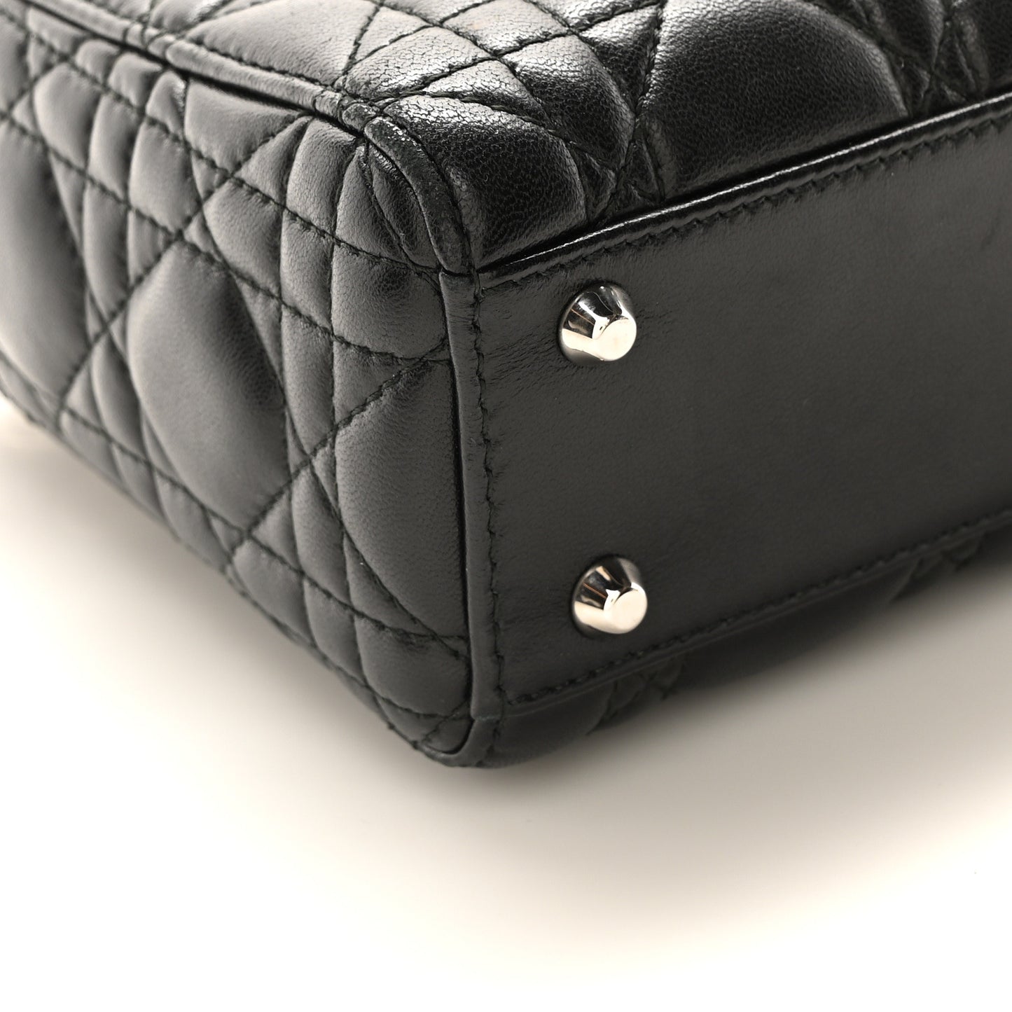 Lambskin Cannage Mini Lady Dior Black