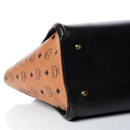 MCM Calfskin Visetos Medium Kathy Tote Black 5 of 21