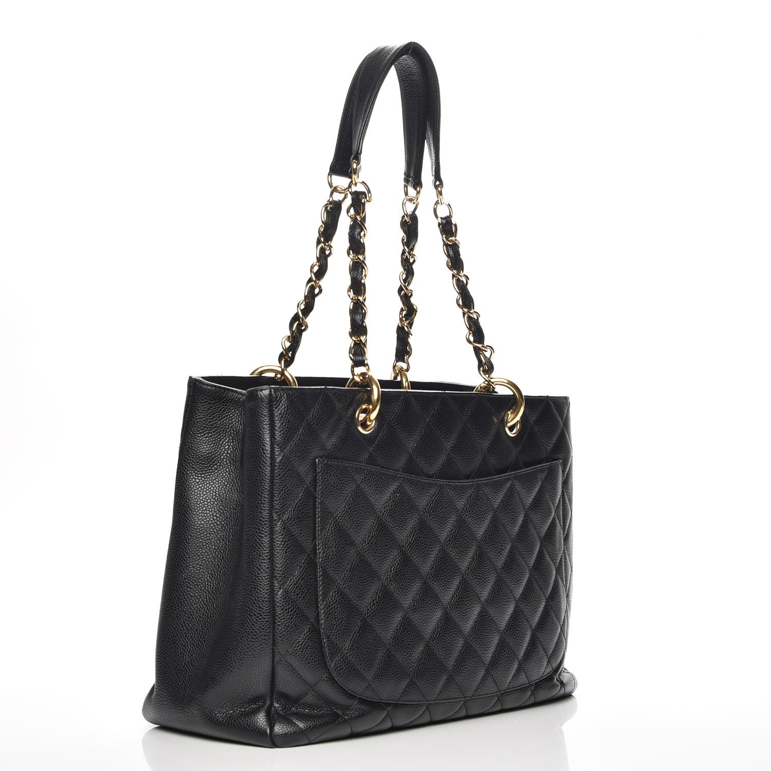 Chanel Caviar Quilted Grand Shopping Tote GST Black 3 of 8