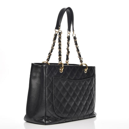 Chanel Caviar Quilted Grand Shopping Tote GST Black 3 of 8