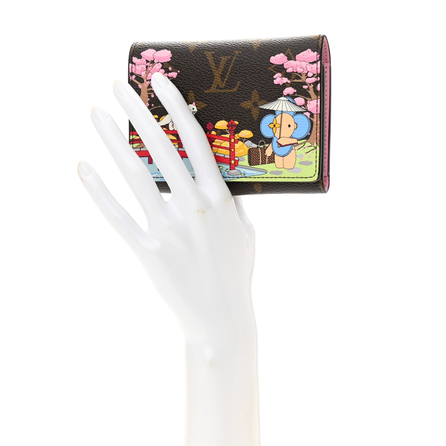 Monogram 2021 Christmas Animation Japanese Garden Victorine Wallet Wisteria Pink