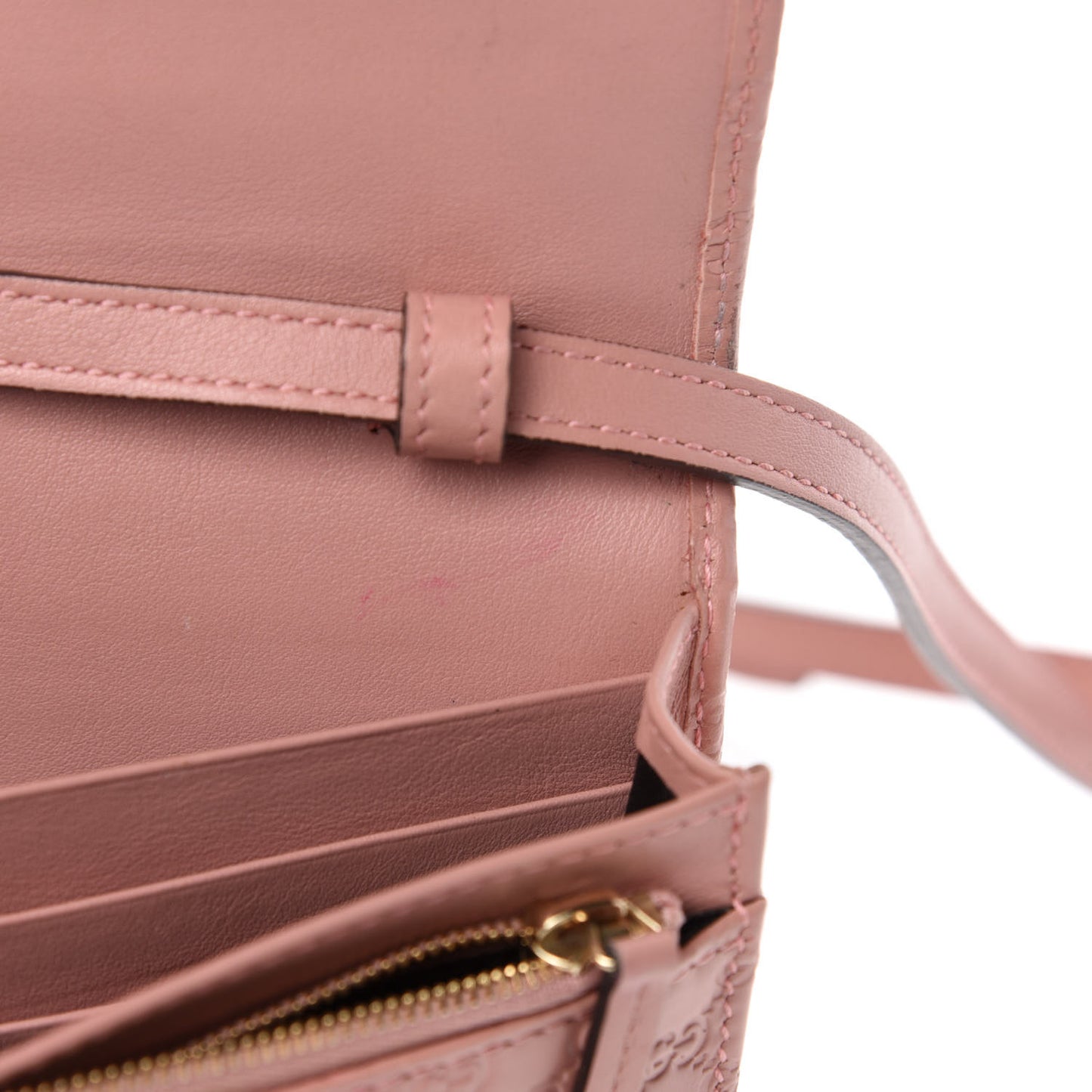 Microguccissima Crossbody Wallet Soft Pink