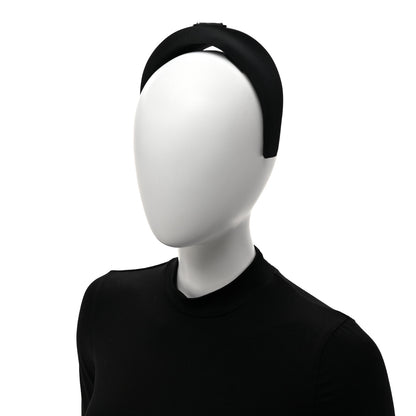 Prada Re-Nylon Metal Triangle Logo Headband Black 2 of 7