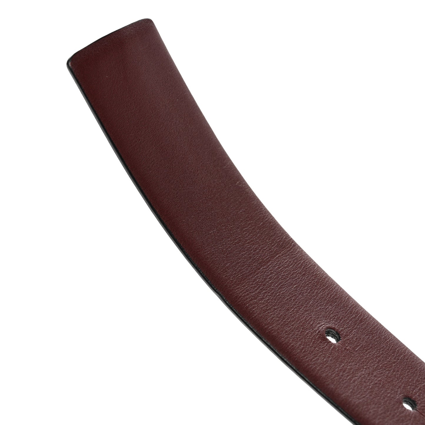 Calfskin CC Reversible Belt 85 34 Black Burgundy