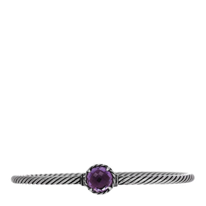 David Yurman Sterling Silver Amethyst 3mm Chatelaine Bracelet 1 of 3