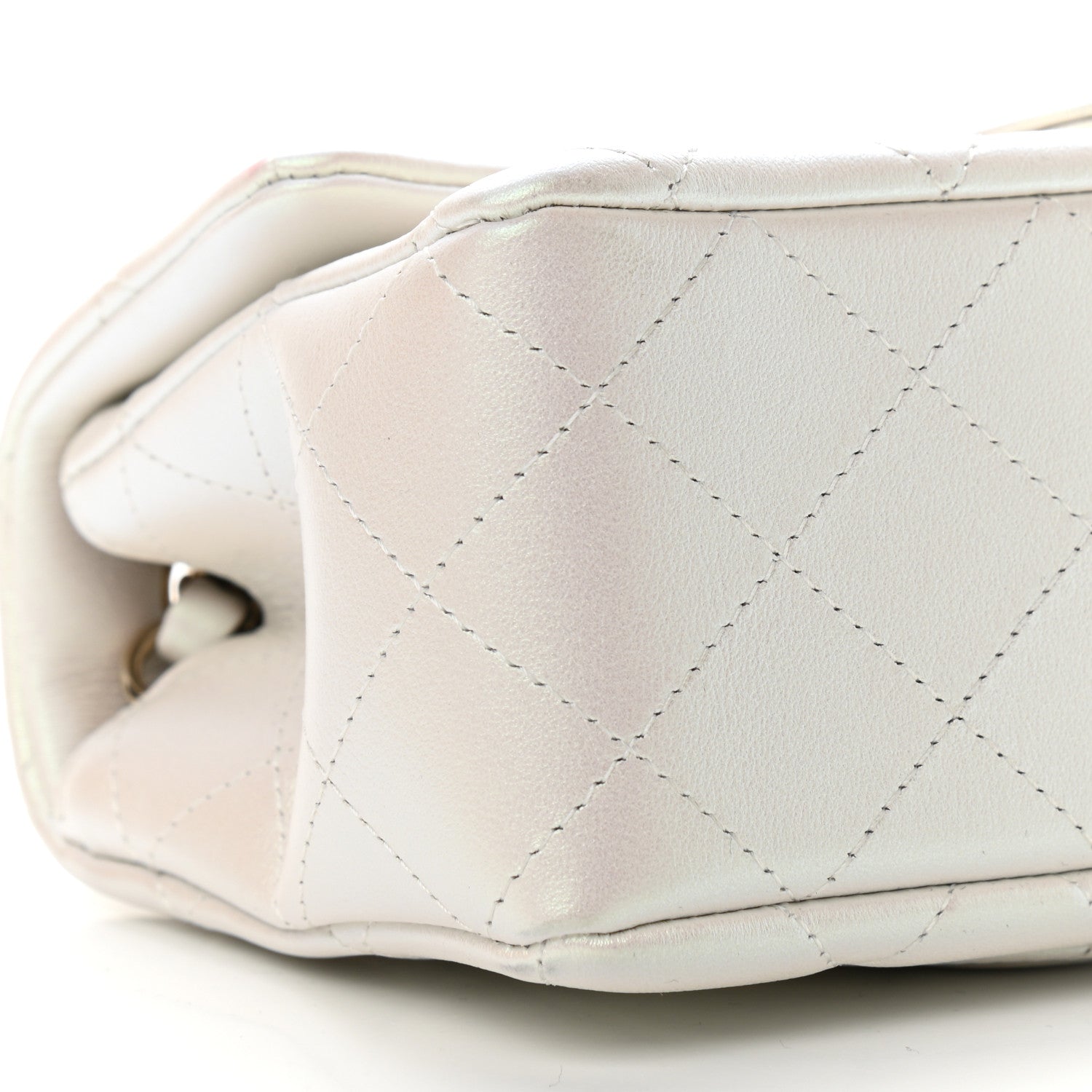 Chanel Iridescent Calfskin Quilted Mini Rectangular Flap White 8 of 10
