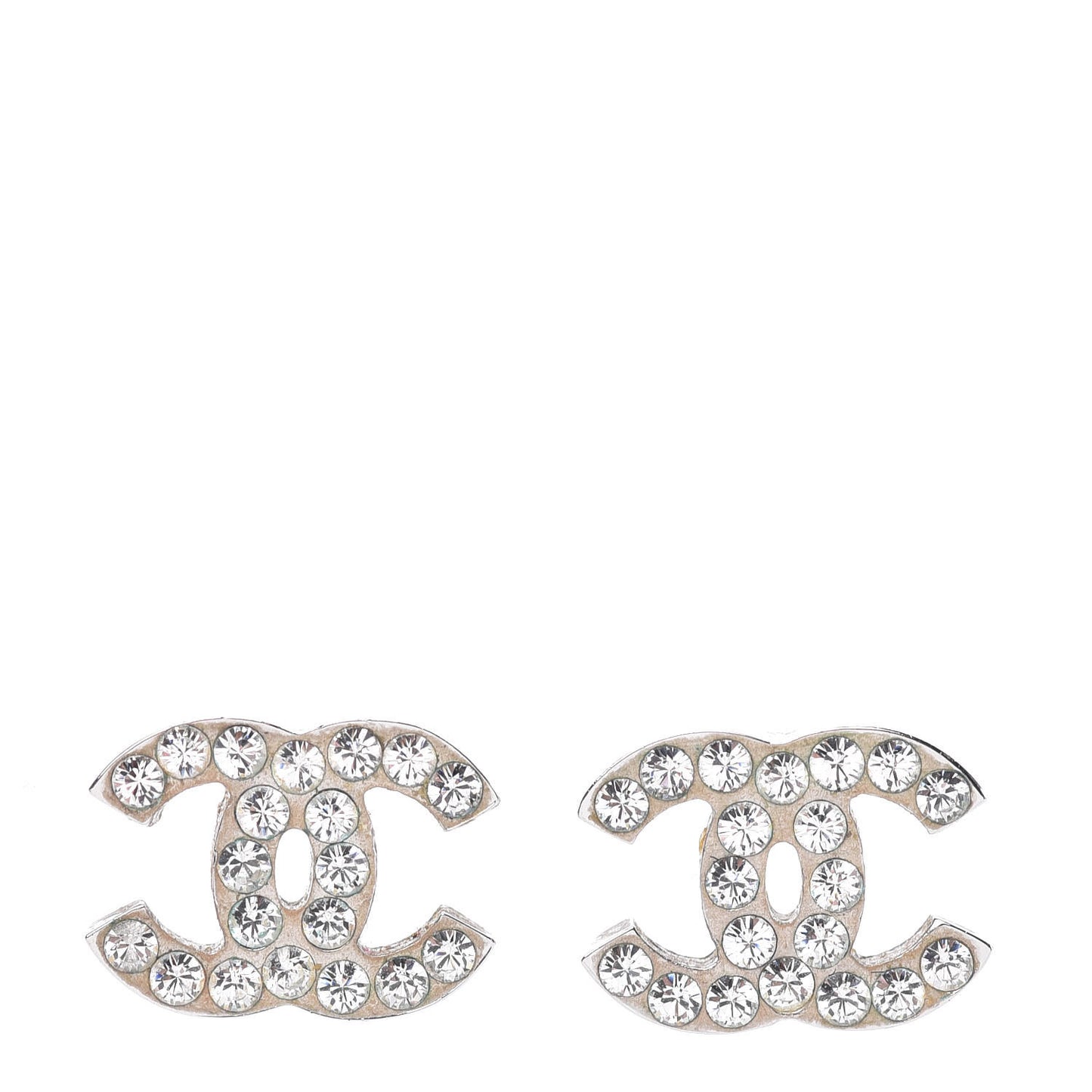 Crystal Timeless CC Earrings Silver