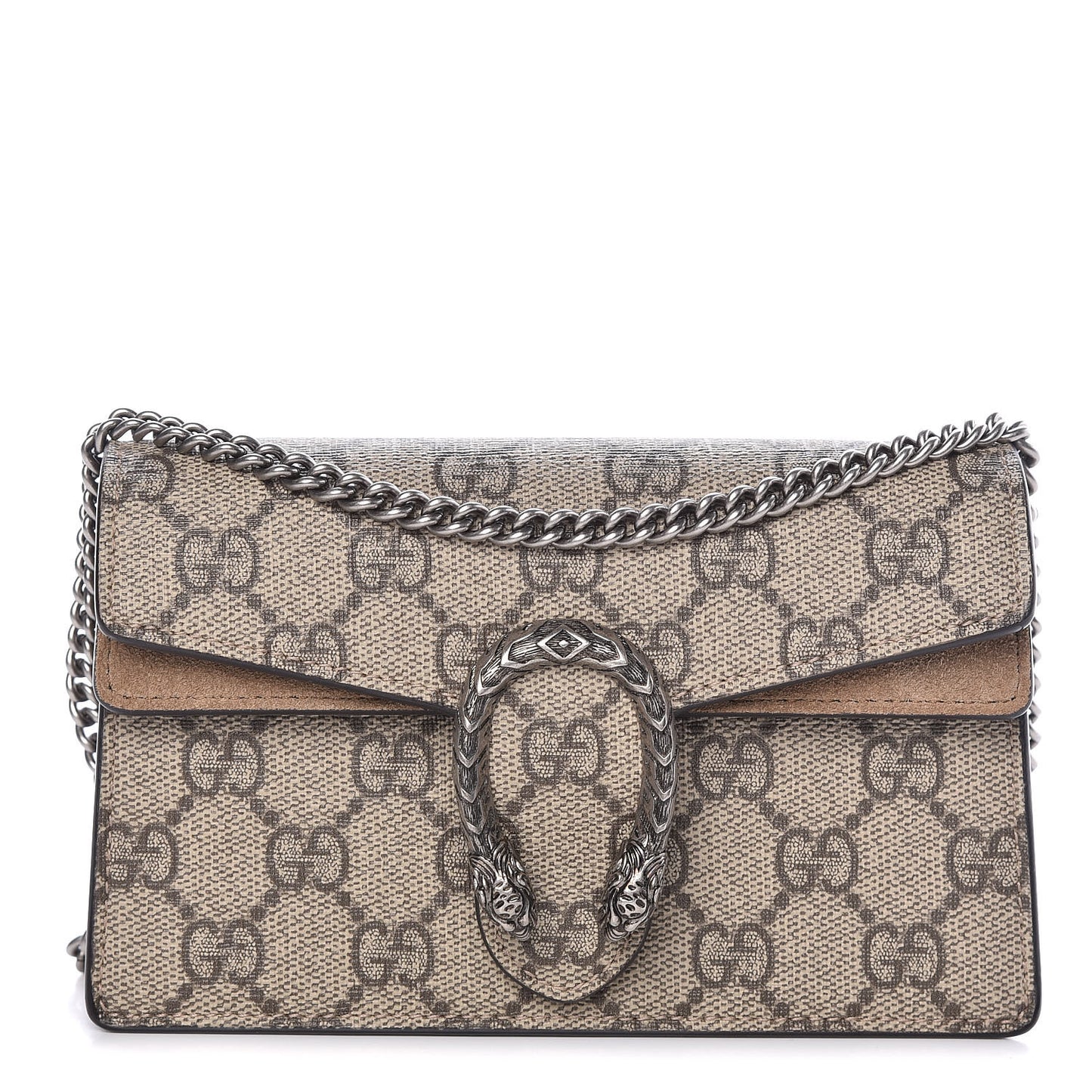 GG Supreme Monogram Super Mini Dionysus Shoulder Bag Taupe