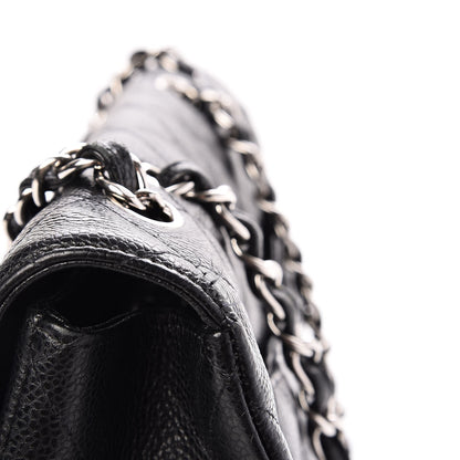 Chanel Caviar Quilted Jumbo Single Flap Black 9 of 10