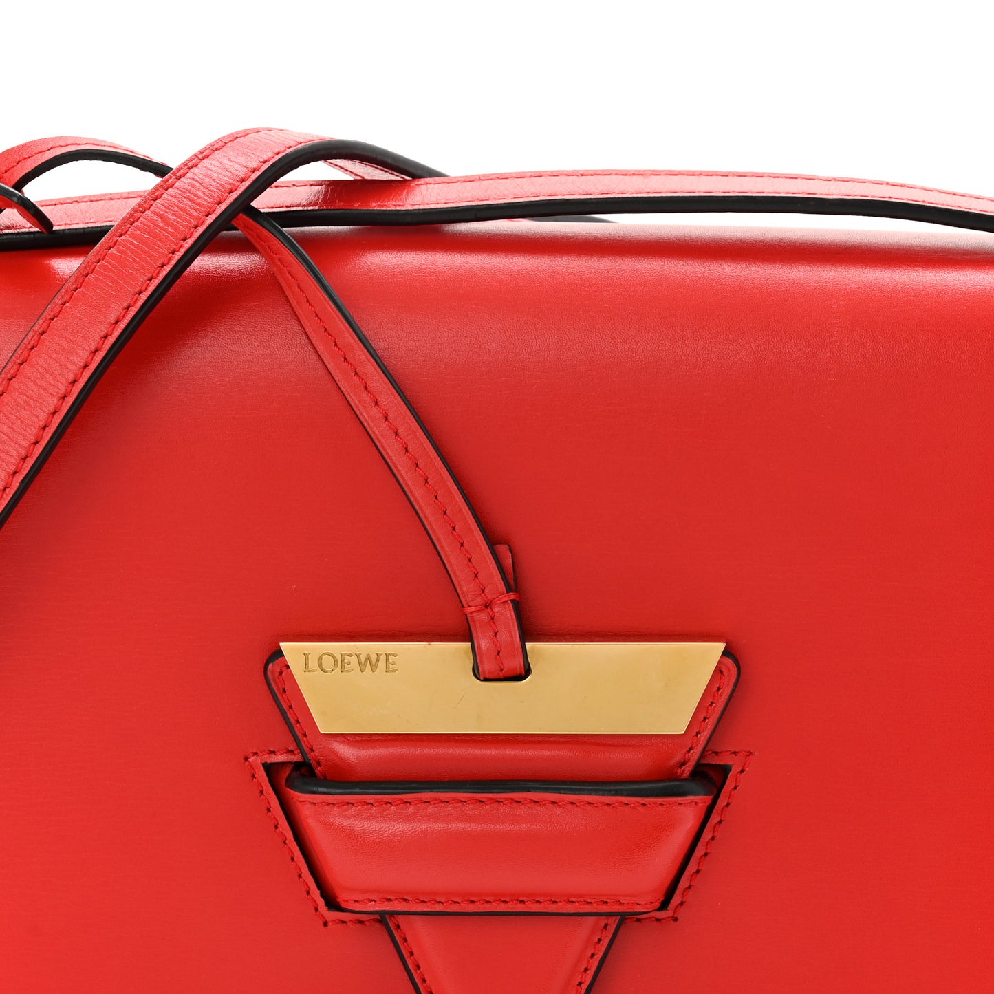 Calfskin Small Barcelona Shoulder Bag Red