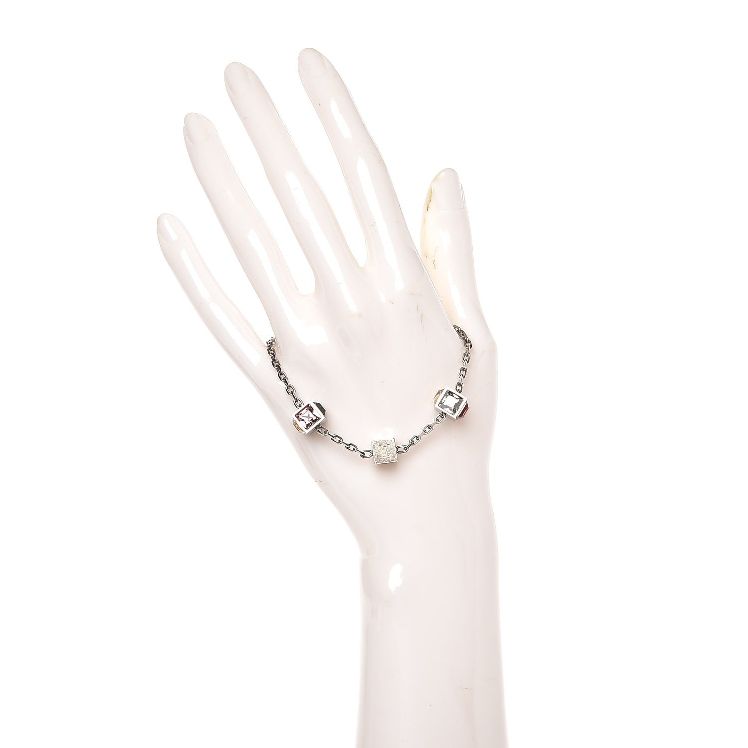 Louis Vuitton Swarovski Gamble Bracelet Silver 2 of 4