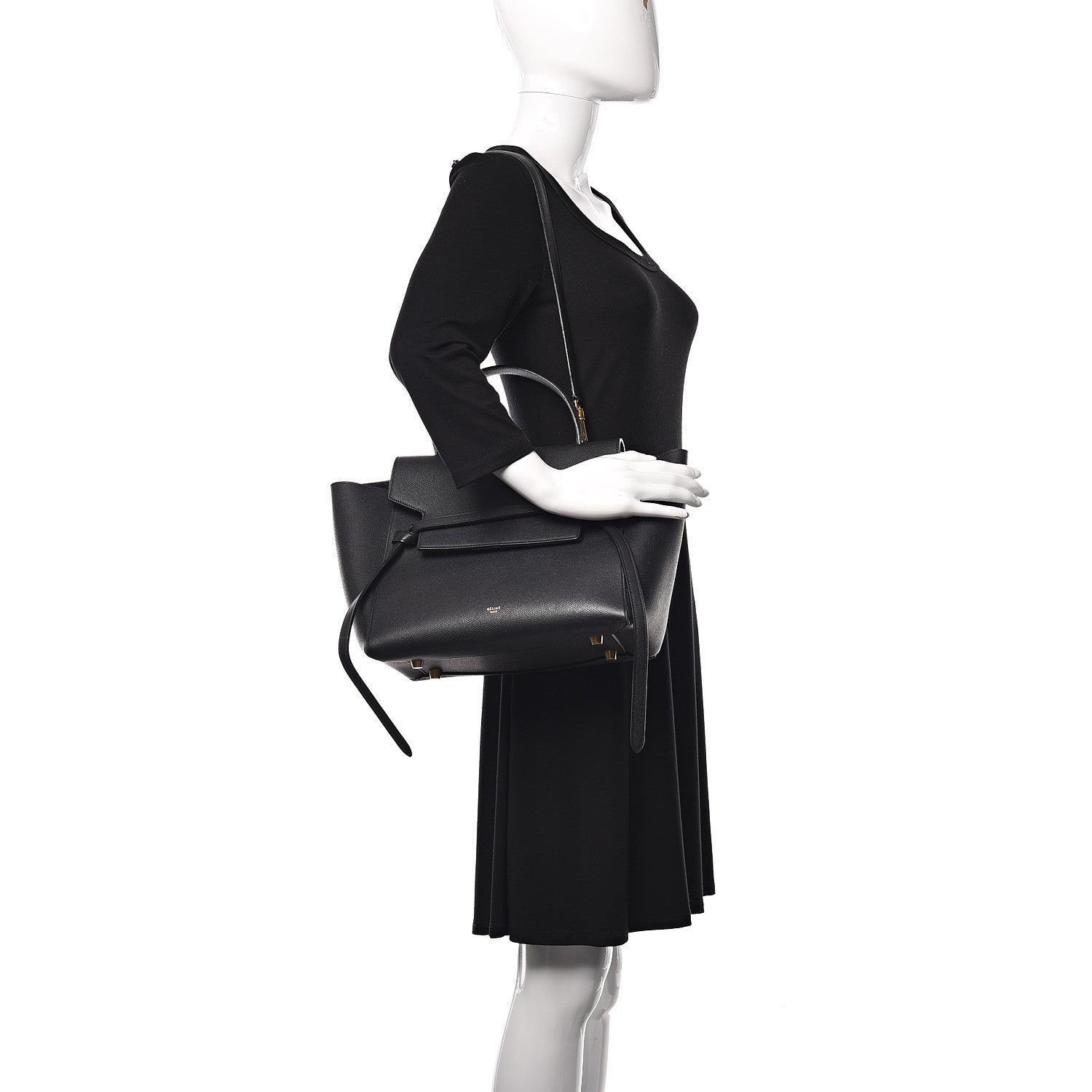 Celine Grained Calfskin Mini Belt Bag Black 2 of 18