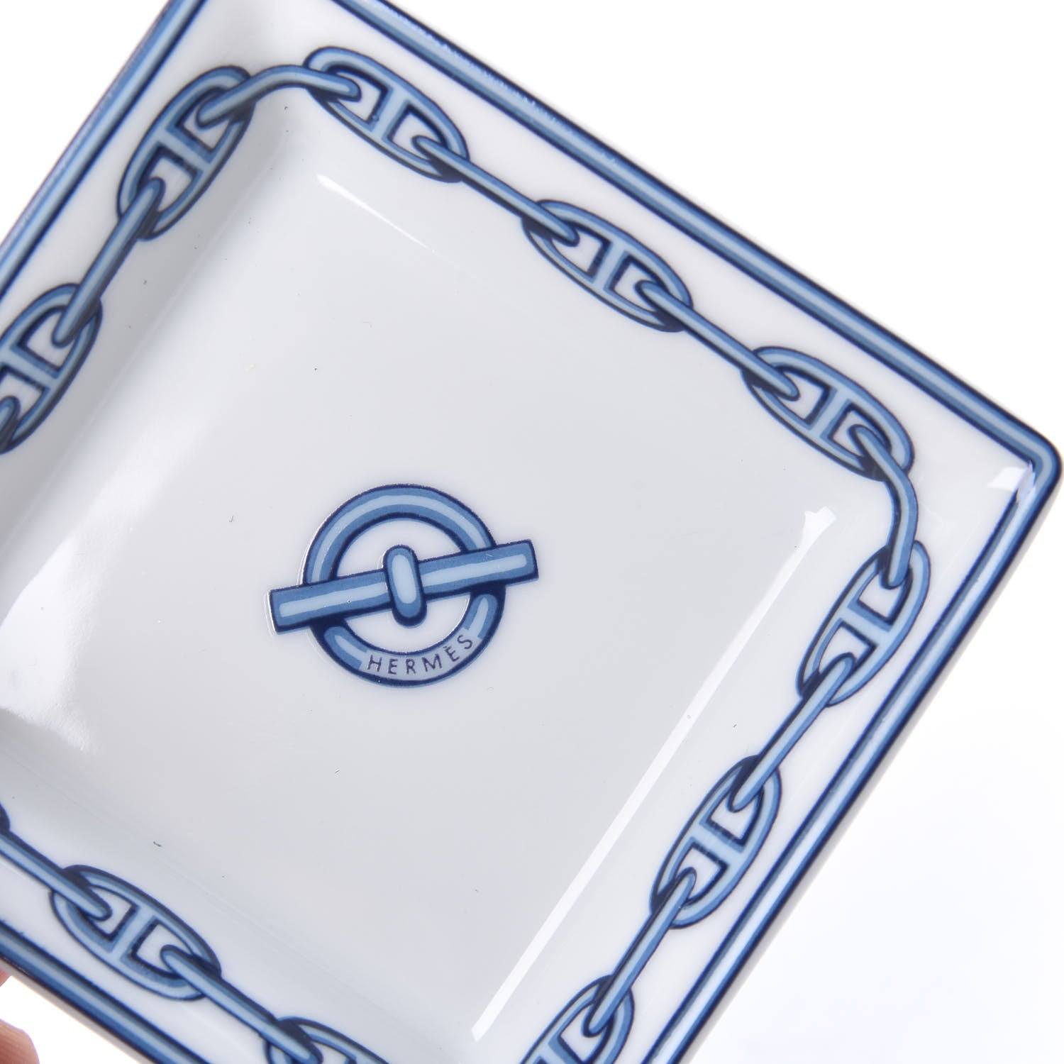 Hermes Printed Porcelain Chaine D'Ancre Tray 4 of 5