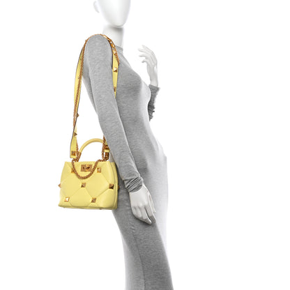 Valentino Garavani Nappa Small Roman Stud The Handle Bag Lime Sorbet 2 of 11