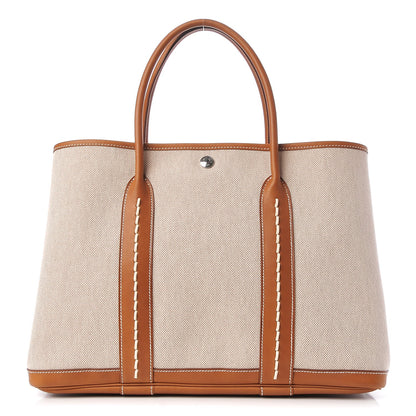 Hermes Barenia Toile Garden Party 36 MM Tote Ecru 1 of 10