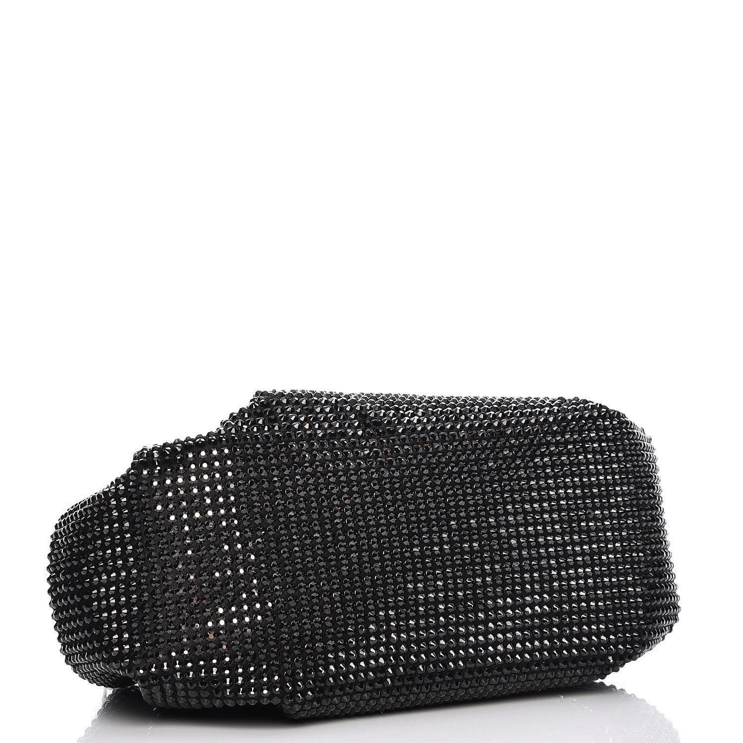 Judith Leiber Swarovski Crystal Kisslock Clutch Black Silver 4 of 10