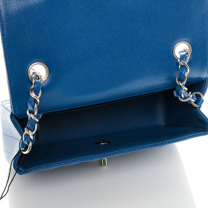 Chanel Caviar Chevron Quilted Mini Rectangular Flap Blue 6 of 8