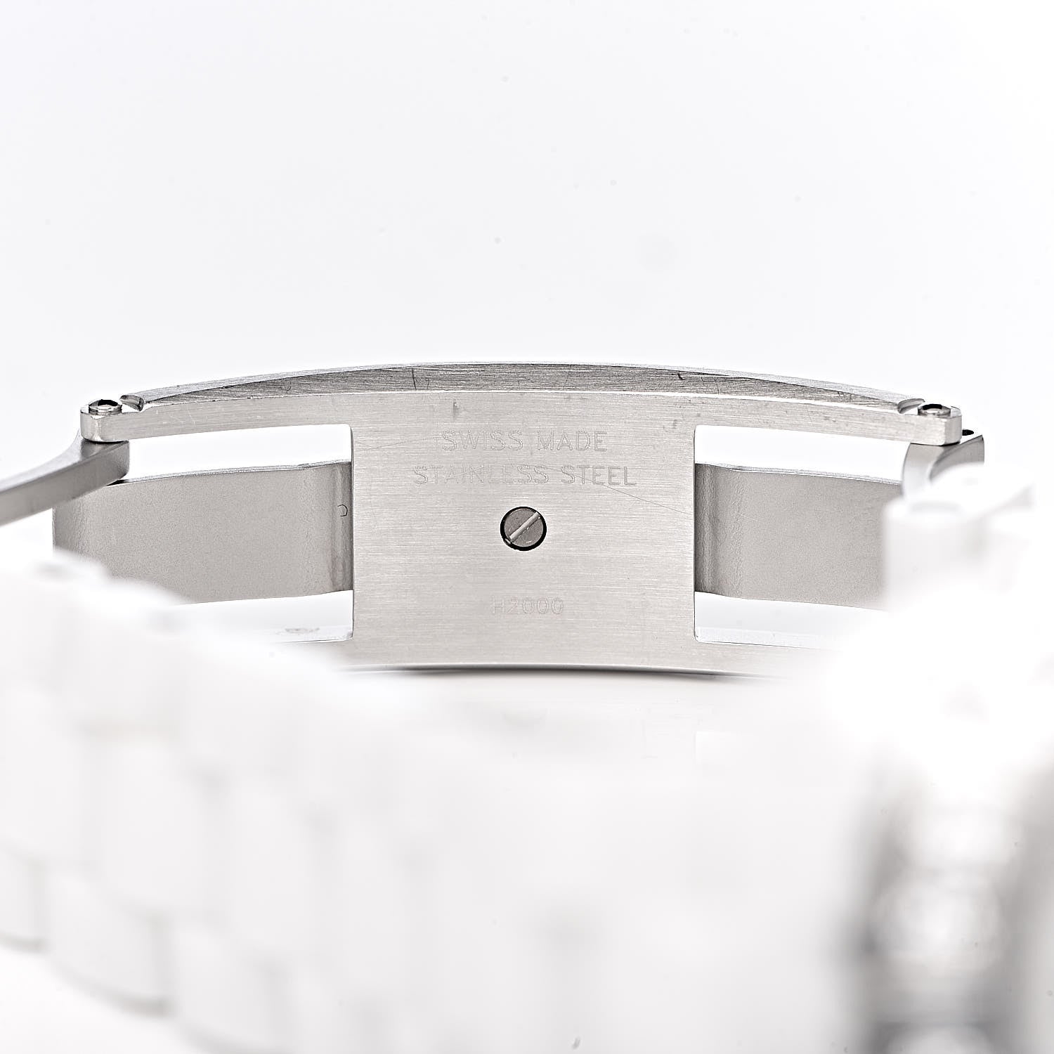 Chanel Stainless Steel Ceramic Diamond 33mm J12 Quartz Watch White 7 of 8