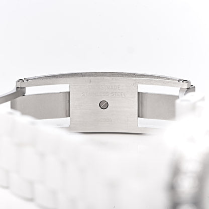 Chanel Stainless Steel Ceramic Diamond 33mm J12 Quartz Watch White 7 of 8