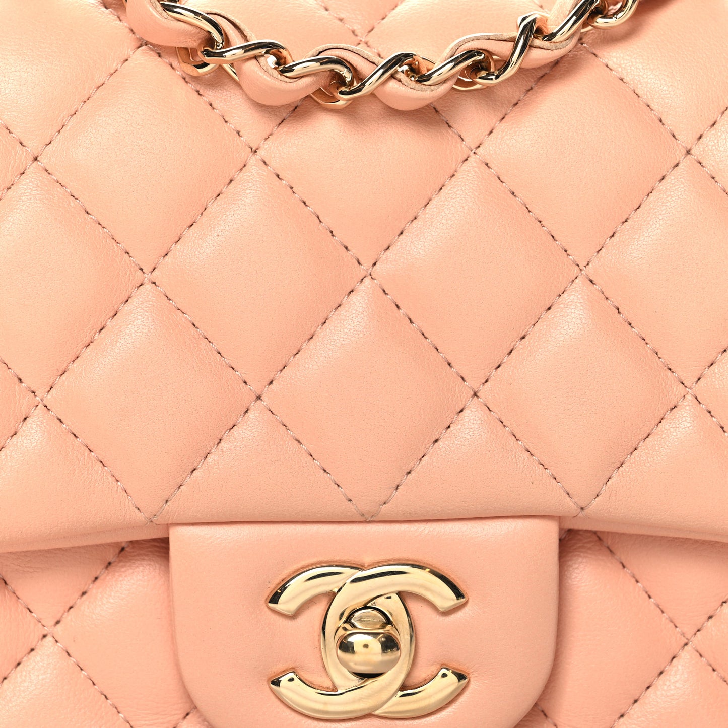 Lambskin Quilted Mini Square Flap