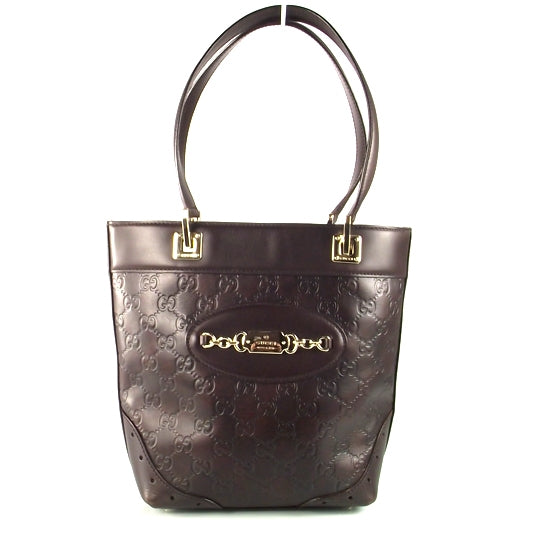Gucci Guccissima Punch Bucket Tote Chocolate 1 of 10